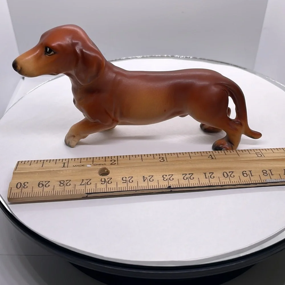 Dachshund porcelain vintage figurine.